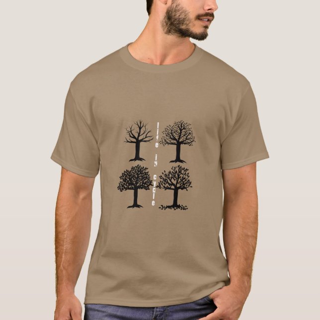 Camiseta do Ciclo de Vida da Árvore (Frente)