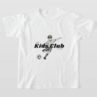 camiseta do clube de meninos de futebol infantil