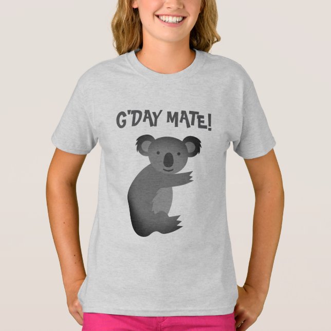 Camiseta do coala australiano G'Day Mate para cria (Frente)
