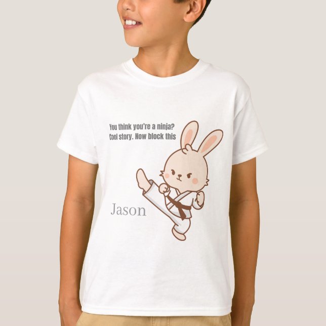 Camiseta do Coelho de Karatê (Frente)
