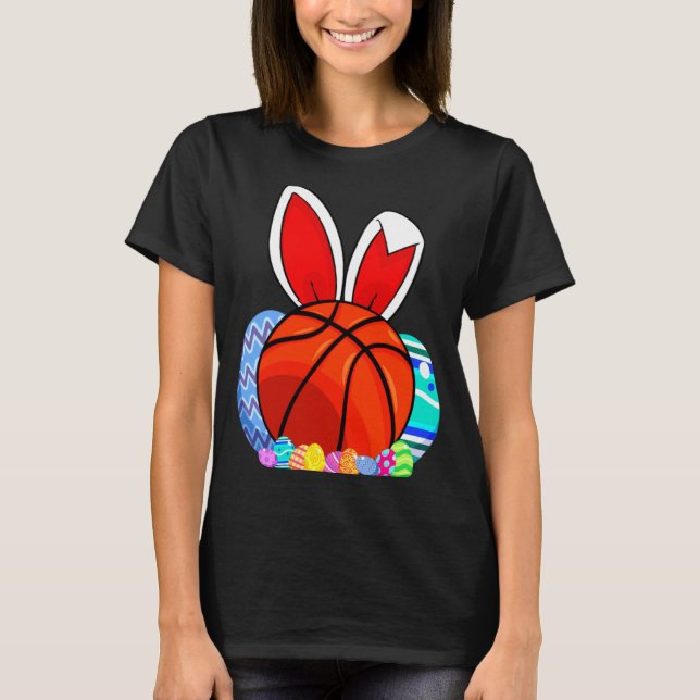 Camiseta do coelho de Páscoa de basquete para cria (Frente)