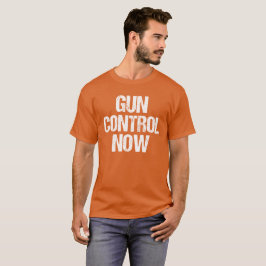 Camiseta Do controlo de armas laranja agora