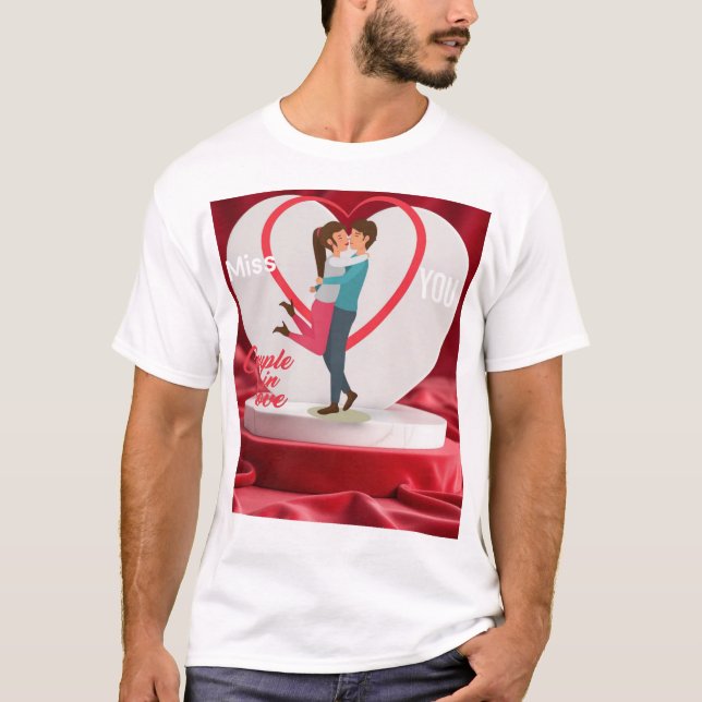 Camiseta 💜 do coração (Frente)