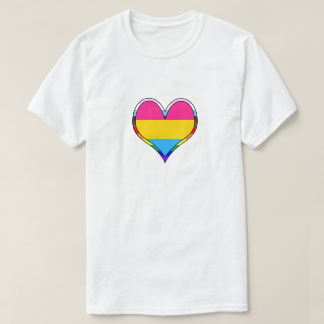 Camiseta do Coração Pan Pride (Frente do Design)