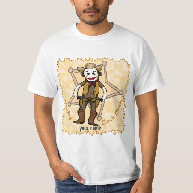Camiseta do Cowboy Macaco de Meia    (Frente)