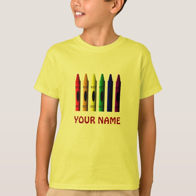 Camiseta do Crayons Name Modelo Crayon Kids (Frente)