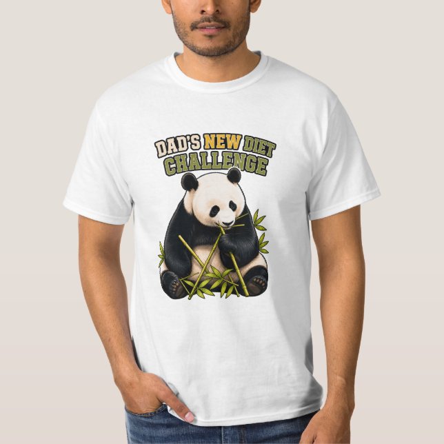 Camiseta do Desafio de Dieta do Panda no Dia dos P (Frente)