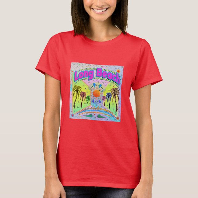 Camiseta do Desejo de Calma de Long Beach (Frente)