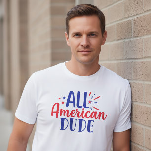 Camiseta do Dia 4 de Julho do Cara Americano