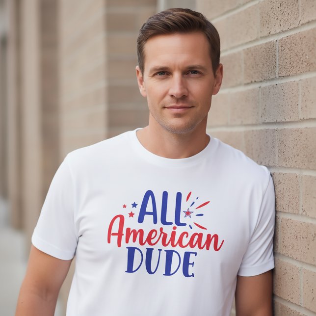 Camiseta do Dia 4 de Julho do Cara Americano (Criador carregado)