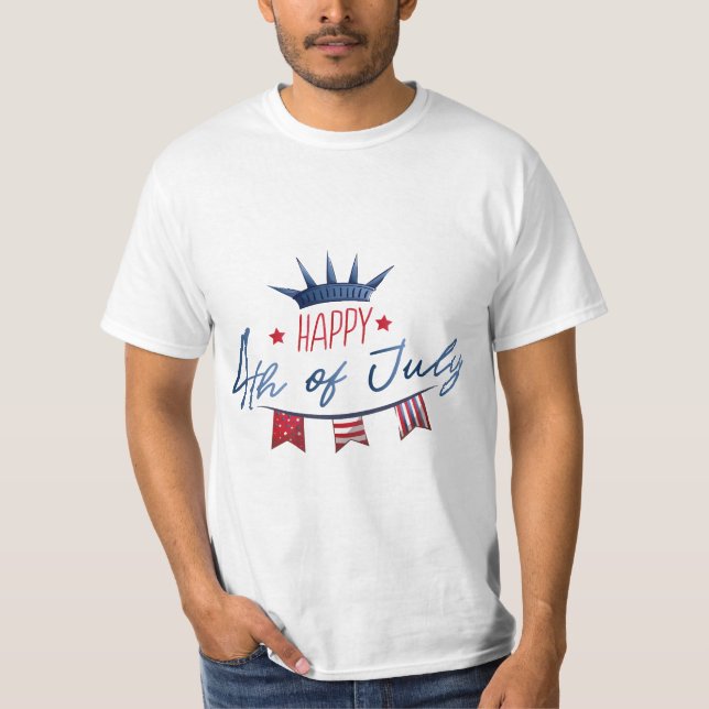 Camiseta do Dia da Independência Americano 4 de Ju (Frente)