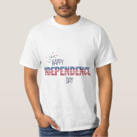 Camiseta do Dia da Independência Feliz Americano