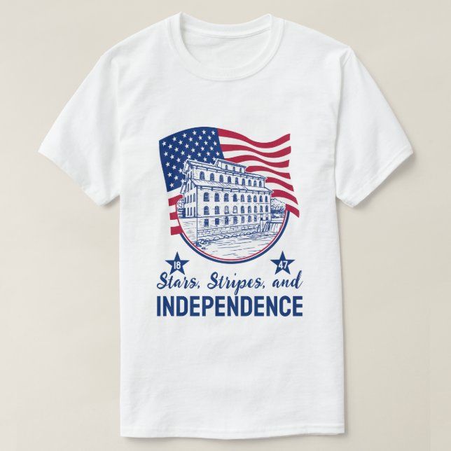 Camiseta do Dia da Independência para Cliente Priv (Frente do Design)
