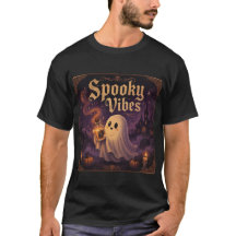 Camiseta do Dia das Bruxas com Fantasminha Fofinho