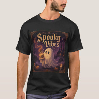 Camiseta do Dia das Bruxas com Fantasminha Fofinho