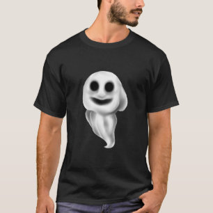 Camiseta do Dia das Bruxas Negra com Fantasma Spoo