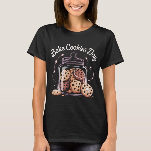 Camiseta do Dia de Assar Biscoitos, Natal Divertid (Frente)