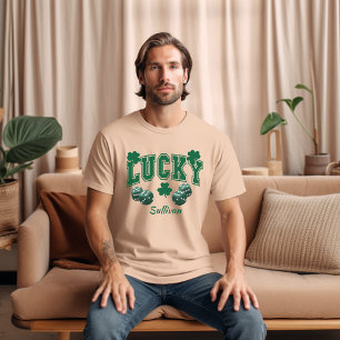 Camiseta do Dia de São Patrício com Dados da Sorte