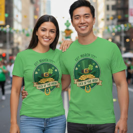 Camiseta do Dia de São Patrício Escudo Trevo da Al