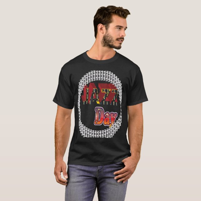 Camiseta do Dia do Jazz (Frente Completa)