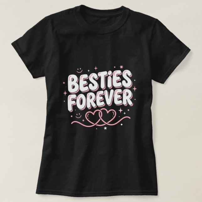 Camiseta do Dia do Melhor Amigo: Melhores Amigas P (Frente do Design)