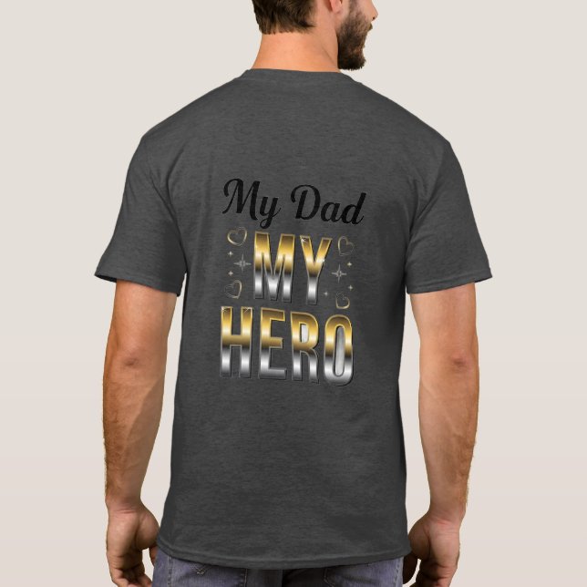 Camiseta do Dia do Pai | "Meu Pai Meu Herói" (Verso)