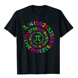 Camiseta do Dia do Pi Espiral Pi design de matemát