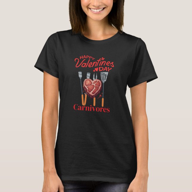 Camiseta do Dia dos Namorados Carnívora (Frente)
