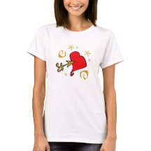 Camiseta do Dia dos Namorados com Coração e Flecha