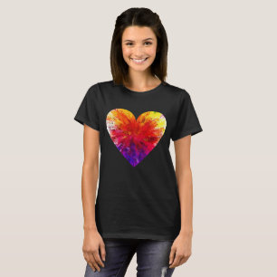 Camiseta do dia dos namorados - coração colorido