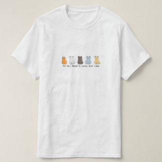 Camiseta do Dia dos Namorados Gatos Apaixonados