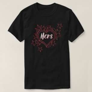 Camiseta do Dia dos Namorados para Casais Hers