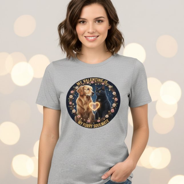 Camiseta do Dia dos Namorados para Mulheres com Ca (Criador carregado)