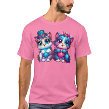 Camiseta do Dia dos Namorados Purrfeita Juntos