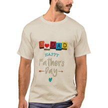 Camiseta do Dia dos Pais Eu Amo Papai | Blocos ABC