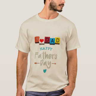 Camiseta do Dia dos Pais Eu Amo Papai | Blocos ABC