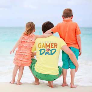Camiseta do Dia dos Pais 'Pai GAMER' Colorida e Le