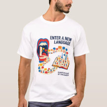 Camiseta do Dia Europeu das Línguas Entre numa Nov