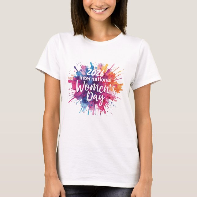 Camiseta do Dia Internacional da Mulher 2026 (Frente)