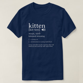 Camiseta do Dicionário de Definição de Kitten