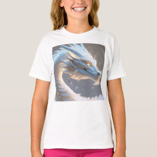 camiseta do dragão branco místico das meninas