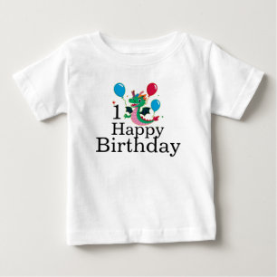 Camiseta do Dragão de Aniversário com Balões