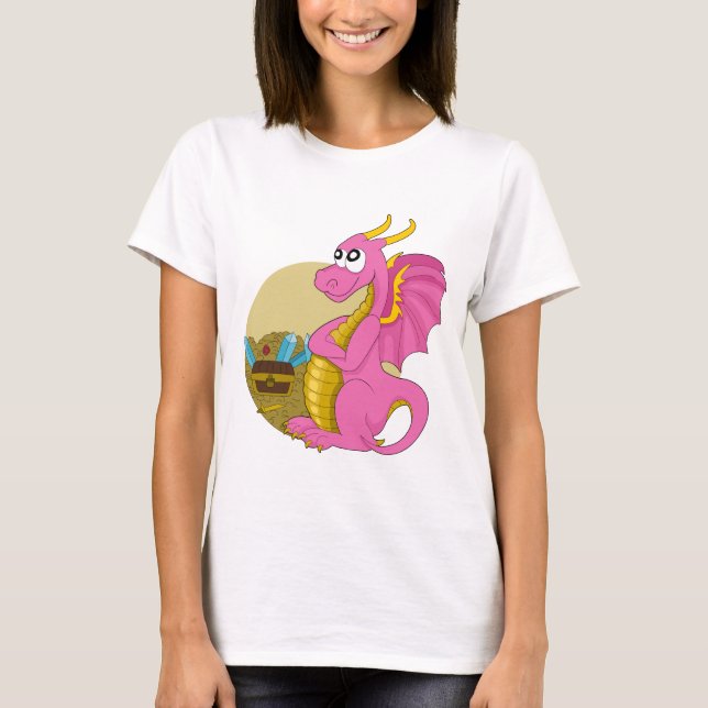 Camiseta do dragão de desenho animado (Frente)