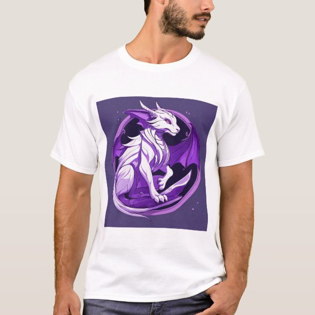 Camiseta do Dragão do Guardião do Fogo Majestoso (Frente)