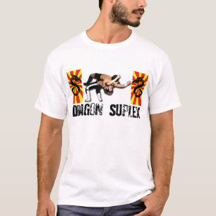 Camiseta do Dragão Suplex (Texto Preto)
