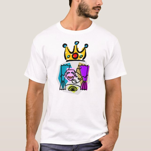 Camiseta Do drama do rei w/DRAMA do REI parte traseira (Frente)