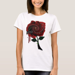Camiseta Do emo cor-de-rosa do gótico das meninas do sangu