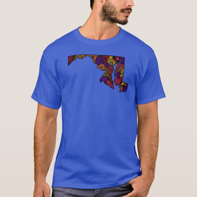 Camiseta do Estado de Maryland Oversized (Frente)