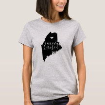 Camiseta do Estado Nascido e Criado no Maine