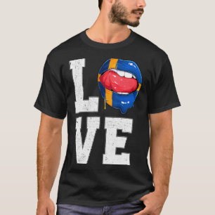 Camiseta do Fã de Futebol da Bandeira da Suécia 